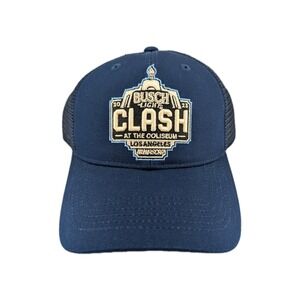 Nascar Busch Light Clash Coliseum LA 2023 Hat Cap Snapback Mesh Trucker Navy New
